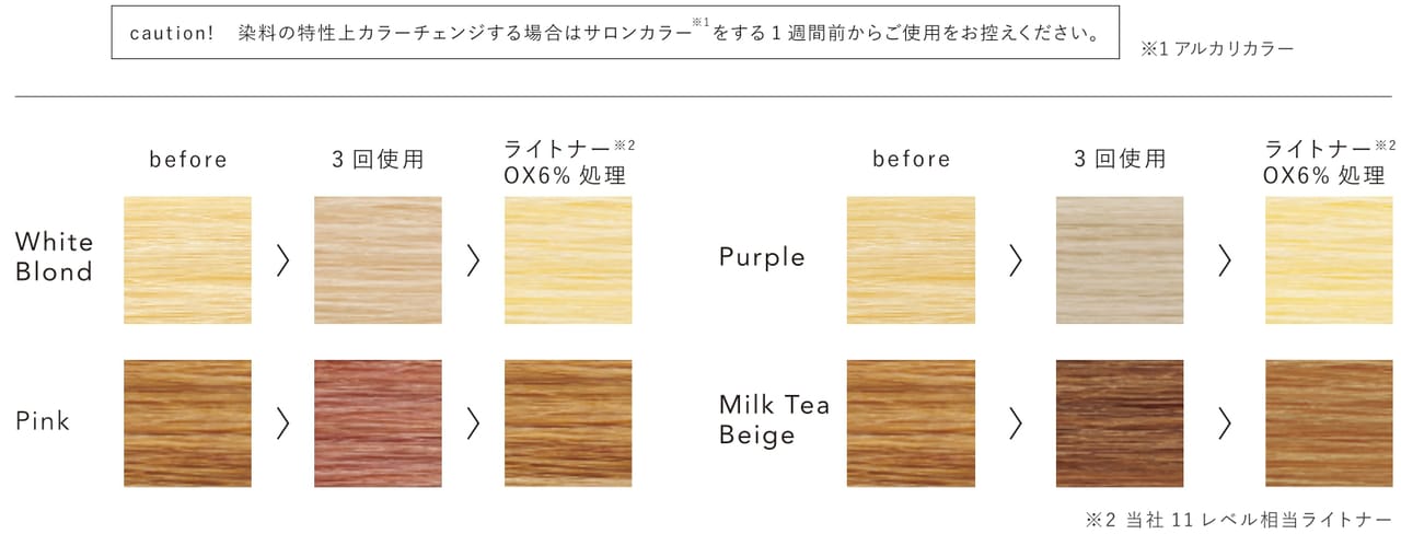 次回のサロンカラー直前まで使用可能