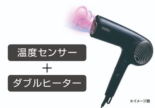 温度センサーとダブルヒーター