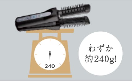 コンパクトで軽い！