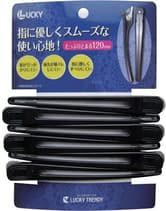 ┃廃番┃ラッキー PUC1200 カールクリップ(ダッカール) 120 ブラック 6本