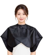 ON-beauty サロンベーシック シャンプーケープ ブラック ベロ付き 2枚入り