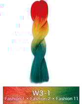 アレス ファイバーエクステンション ワッフルヘアー 3トーンカラー W3-1(ファッション1 × ファッション2 × ファッション11) 120cm