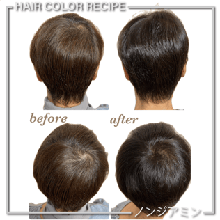 ”明るく透明感のある白髪染め”が得意なノンジアミンカラー！カラートリートメントDBで50%色味補給