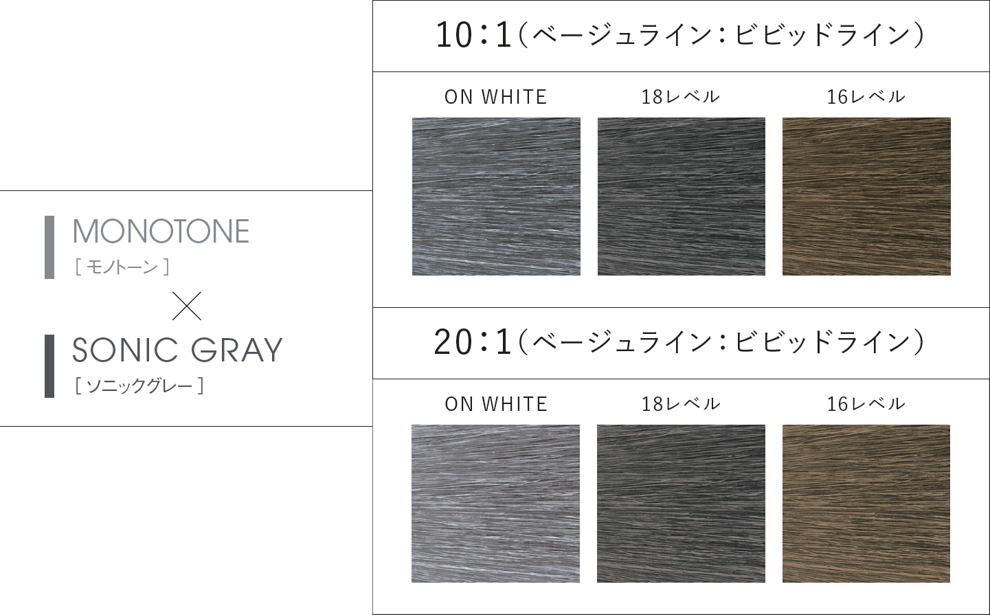 MONOTONE(モノトーン) × SONIC GRAY(ソニックグレー)