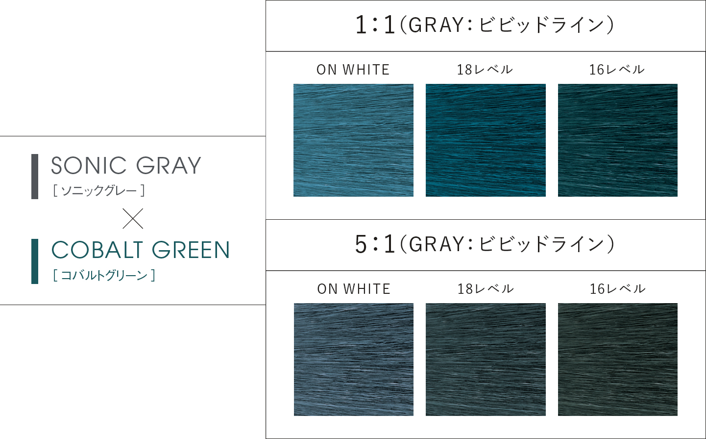 SONIC GRAY(ソニックグレー) × COBALT GREEN(コバルトグリーン)