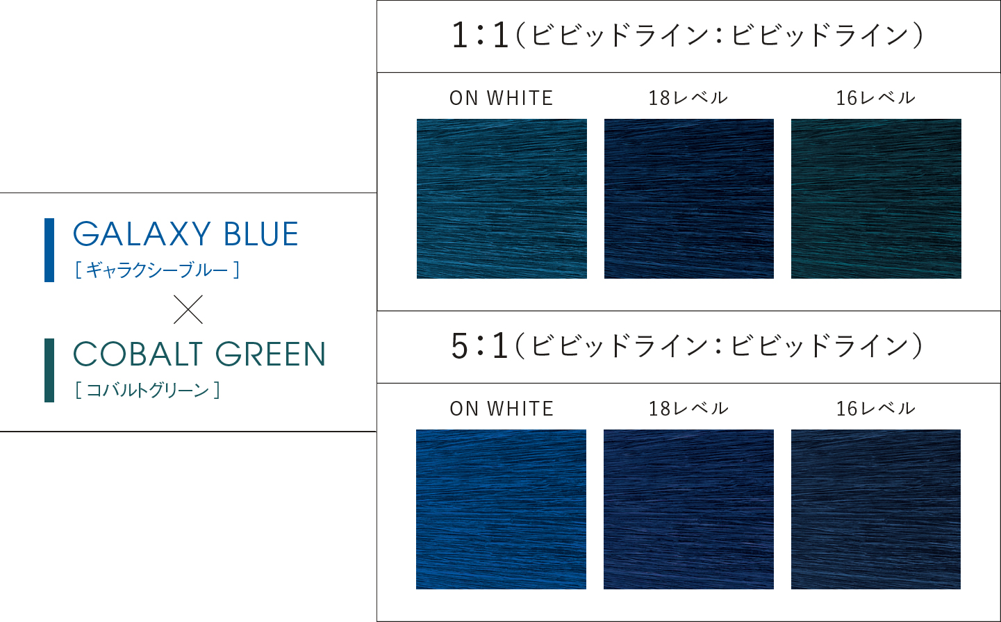 GALAXY BLUE(ギャラクシーブルー) × COBALT GREEN(コバルトグリーン)