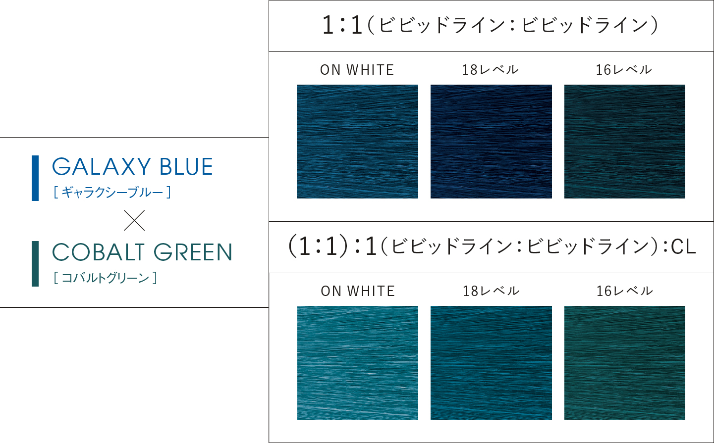 GALAXY BLUE(ギャラクシーブルー) × COBALT GREEN(コバルトグリーン)