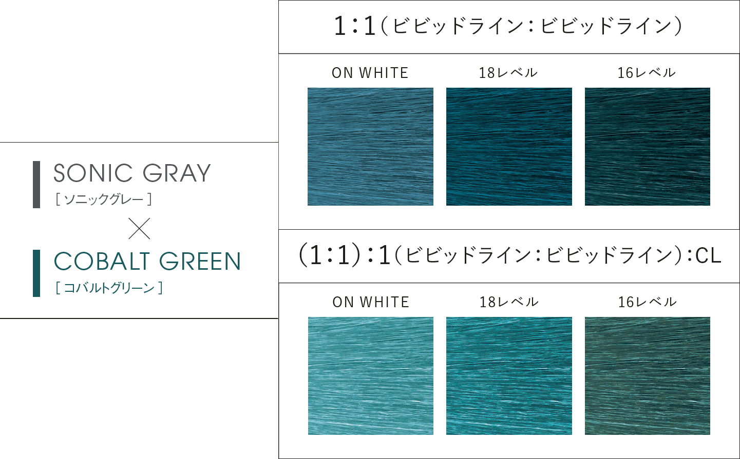 SONIC GRAY(ソニックグレー) × COBALT GREEN(コバルトグリーン)