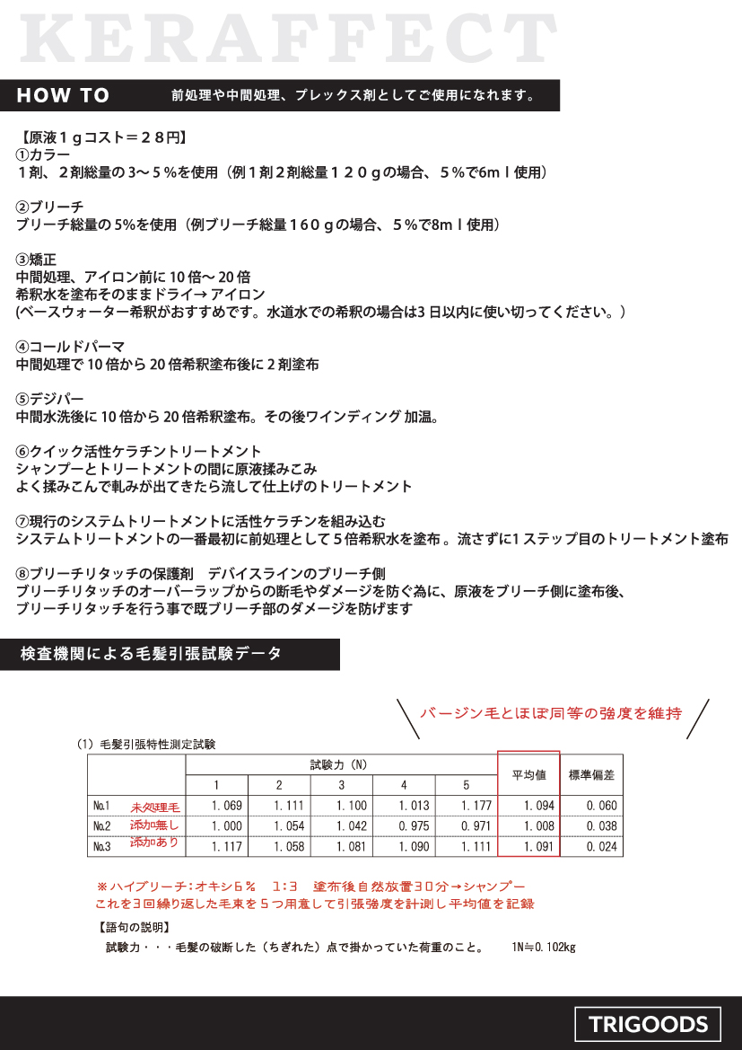 KERAFFECTケラフェクト コネクター mlの業務用通販サイトb zone