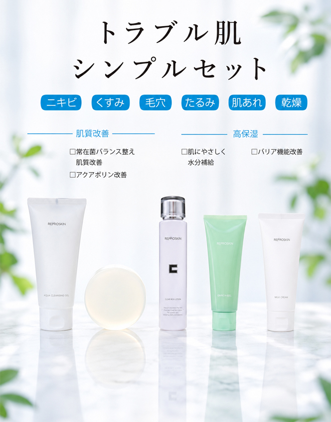 【お悩み別お得セット / 上代の50％OFF】イフェオン トラブル肌シンプルセット