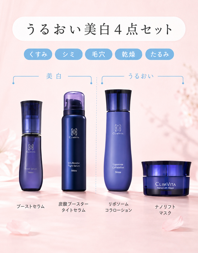 【10月30日16時まで上代の52%OFF】フェルミナ うるおい美白4点セット